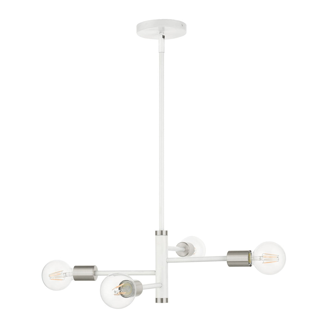 4 Light White Chandelier