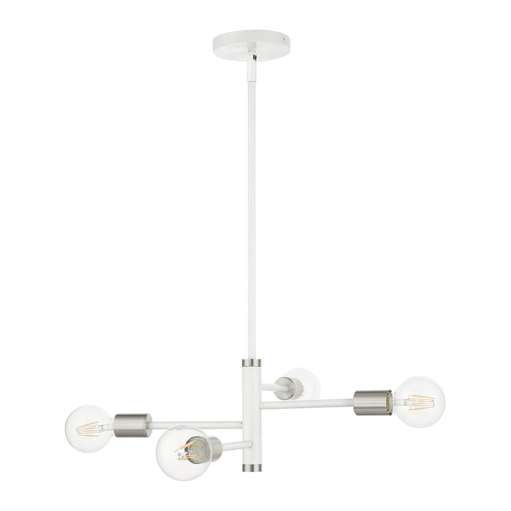 4 Light White Chandelier