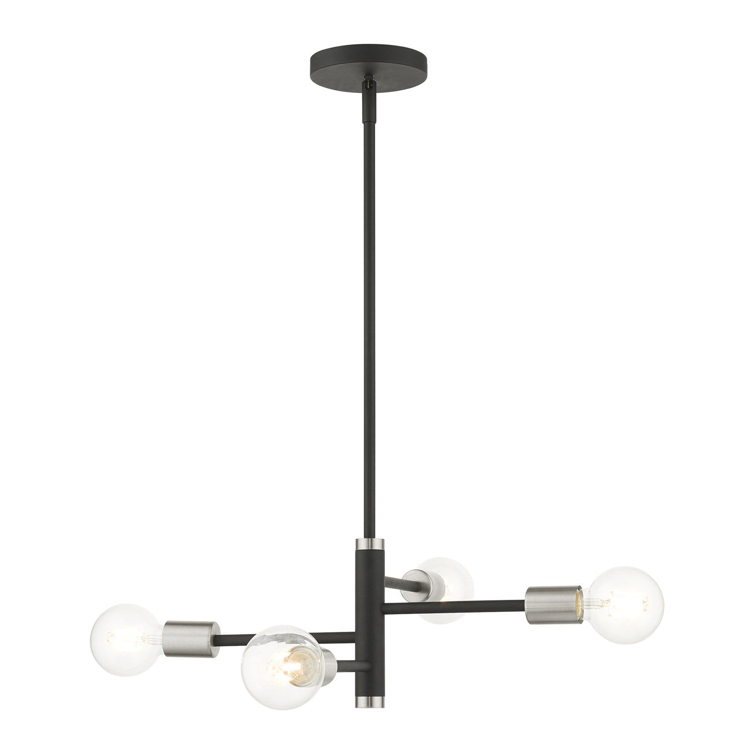 4 Light Black Chandelier by Livex Lighting