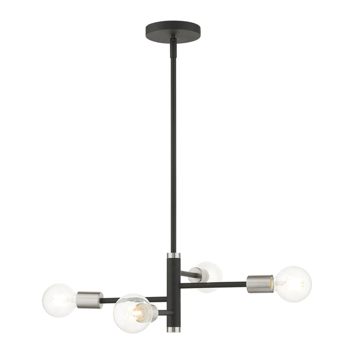 4 Light Black Chandelier by Livex Lighting
