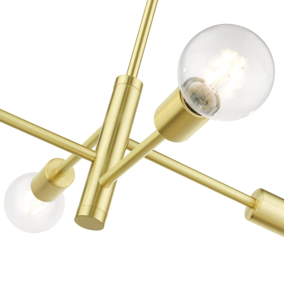4 Light Satin Brass Chandelier