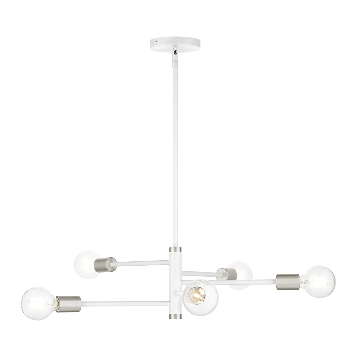 5 Light White Chandelier by Livex Lighting