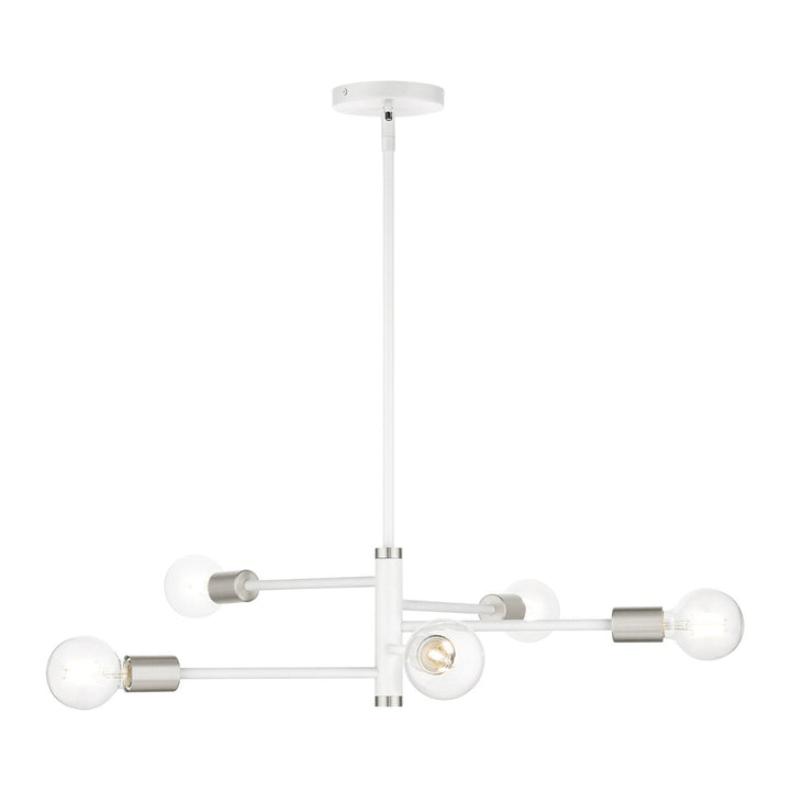 5 Light White Chandelier by Livex Lighting