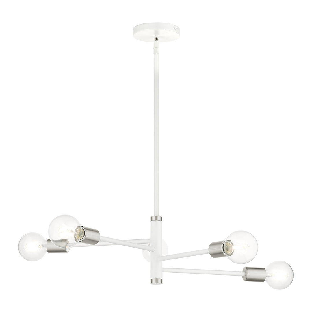 5 Light White Chandelier