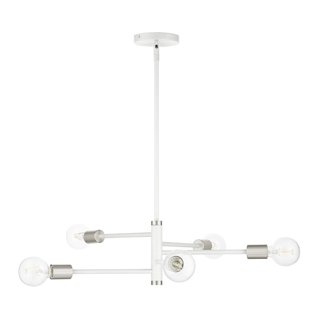 5 Light White Chandelier