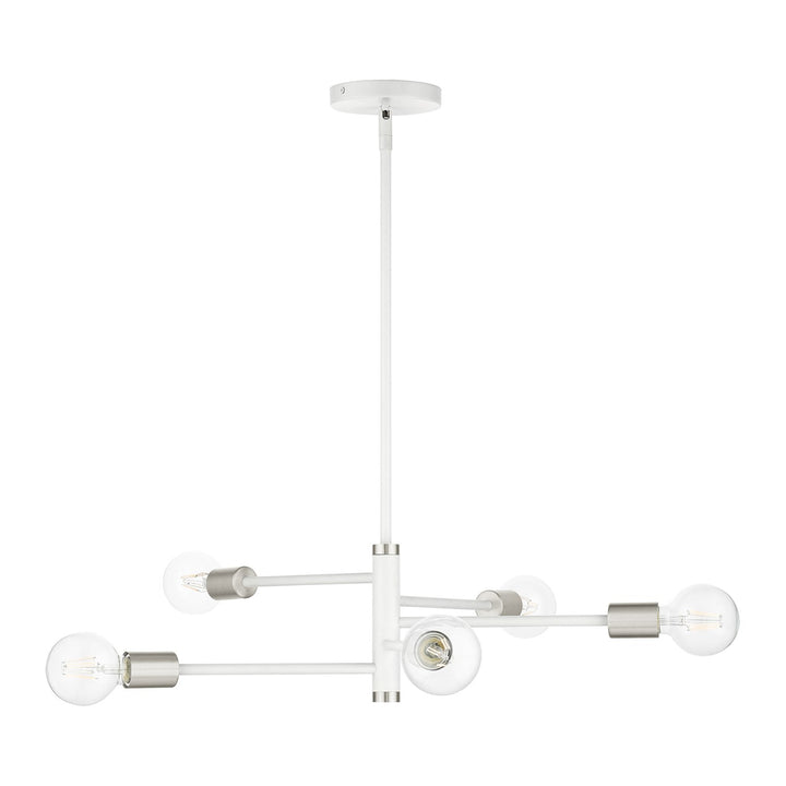 5 Light White Chandelier