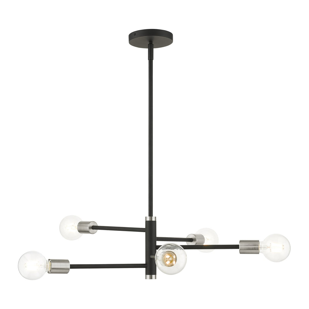 5 Light Black Chandelier by Livex Lighting