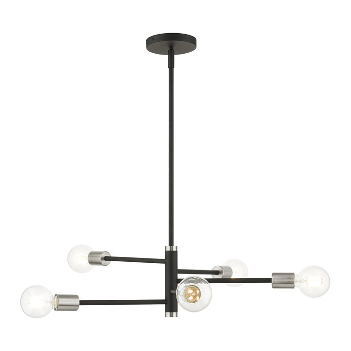 5 Light Black Chandelier by Livex Lighting