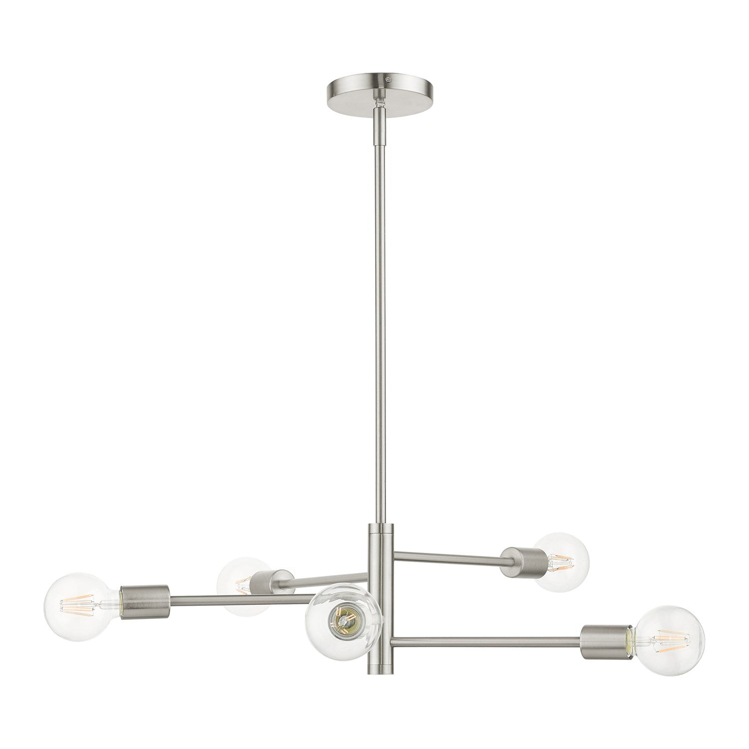 5 Light Brushed Nickel Chandelier