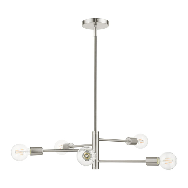 5 Light Brushed Nickel Chandelier