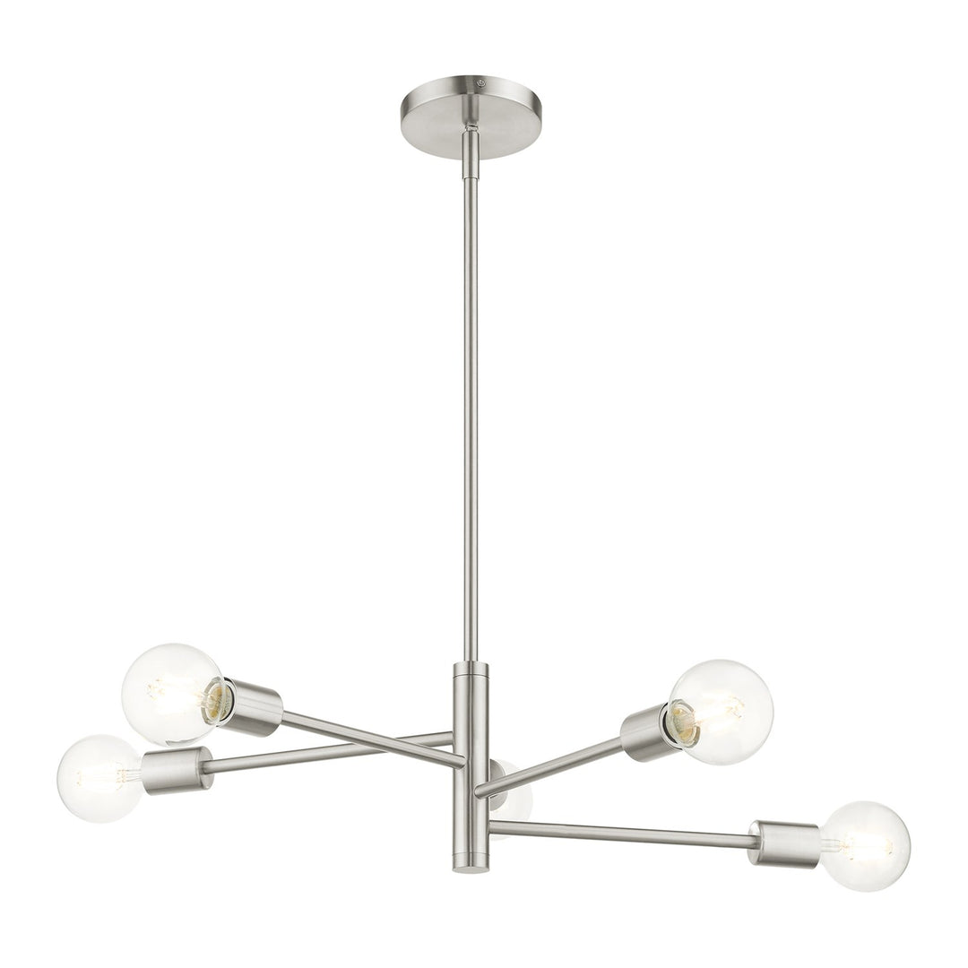 5 Light Brushed Nickel Chandelier