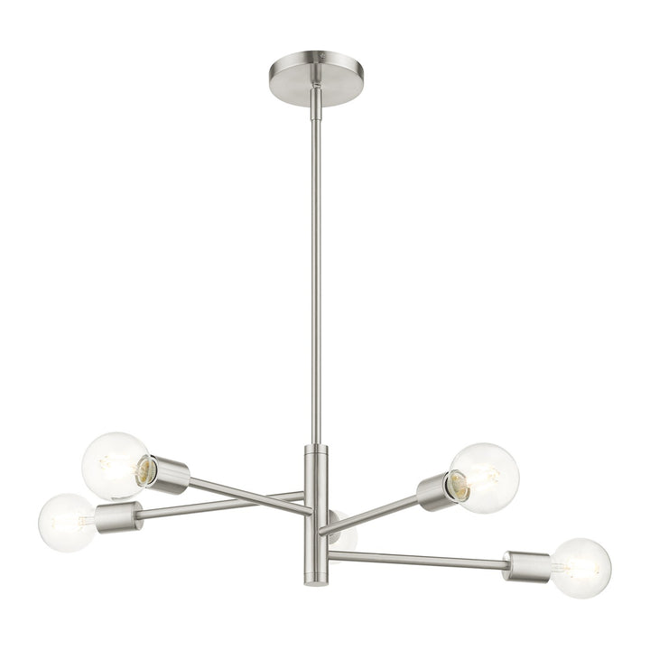5 Light Brushed Nickel Chandelier