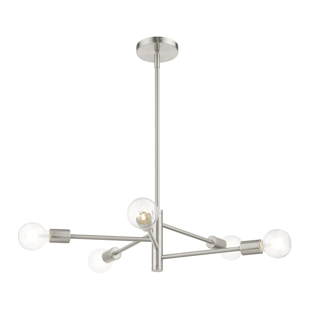 5 Light Brushed Nickel Chandelier