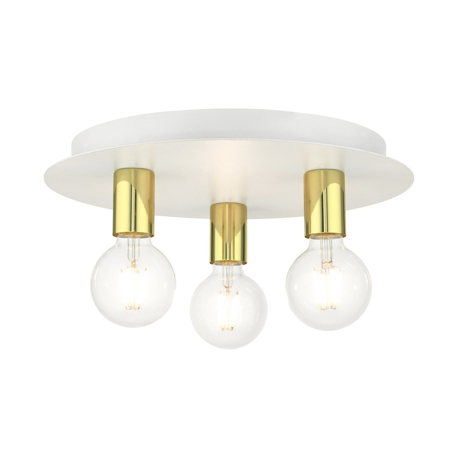 3 Light White Flush Mount by Livex Lighting