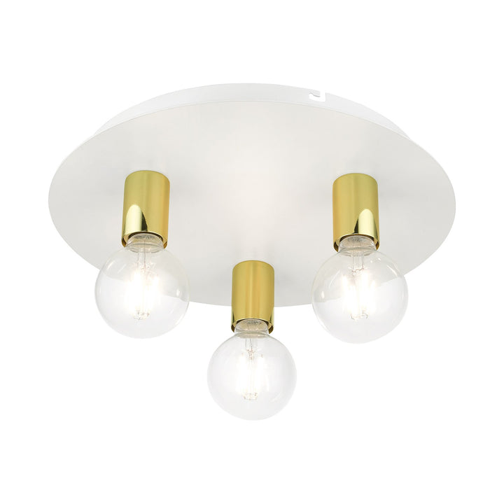 3 Light White Flush Mount
