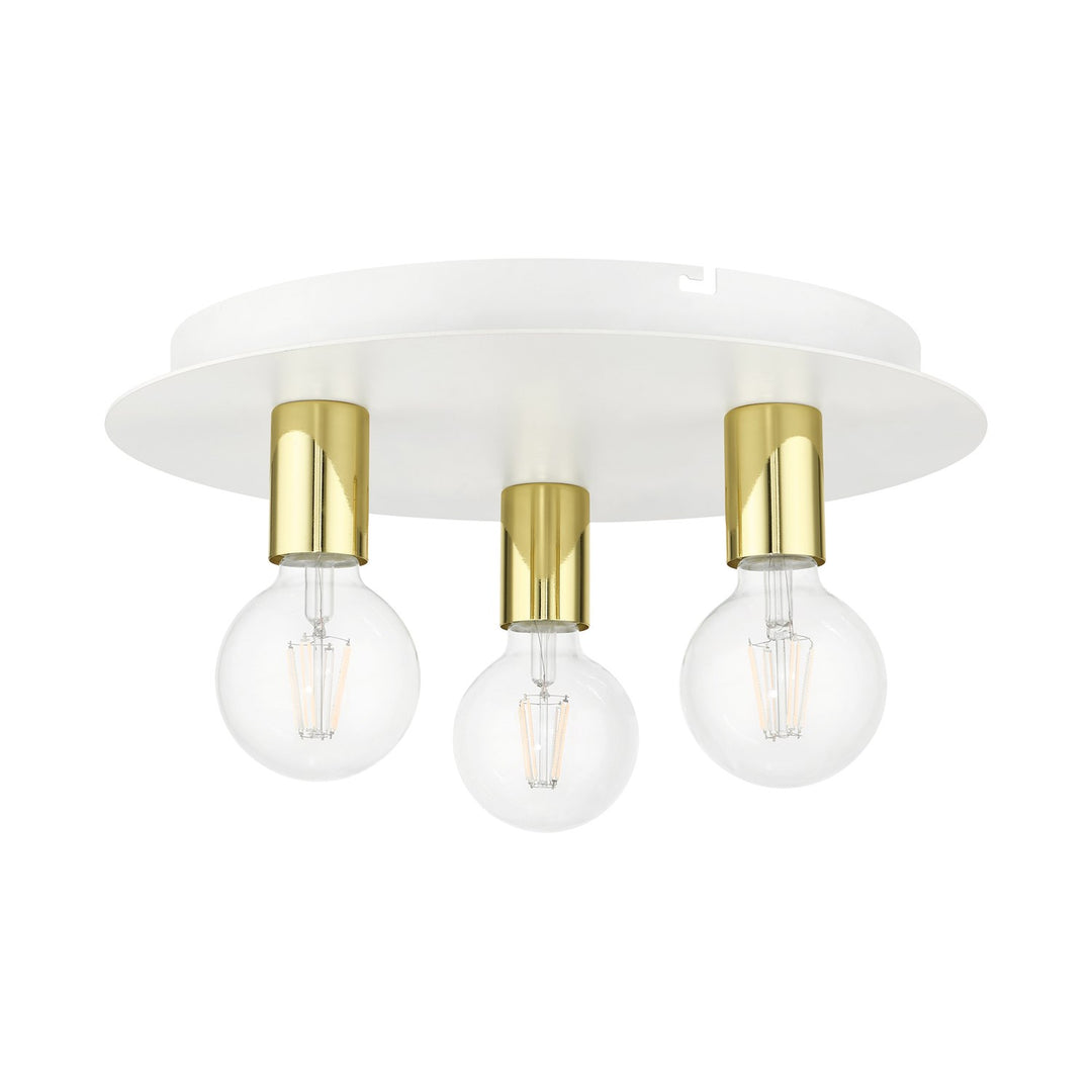3 Light White Flush Mount