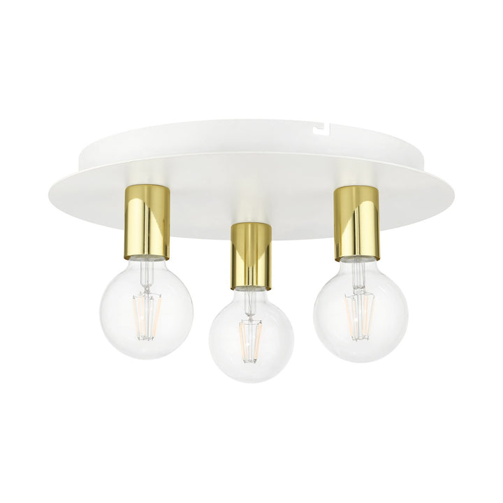 3 Light White Flush Mount
