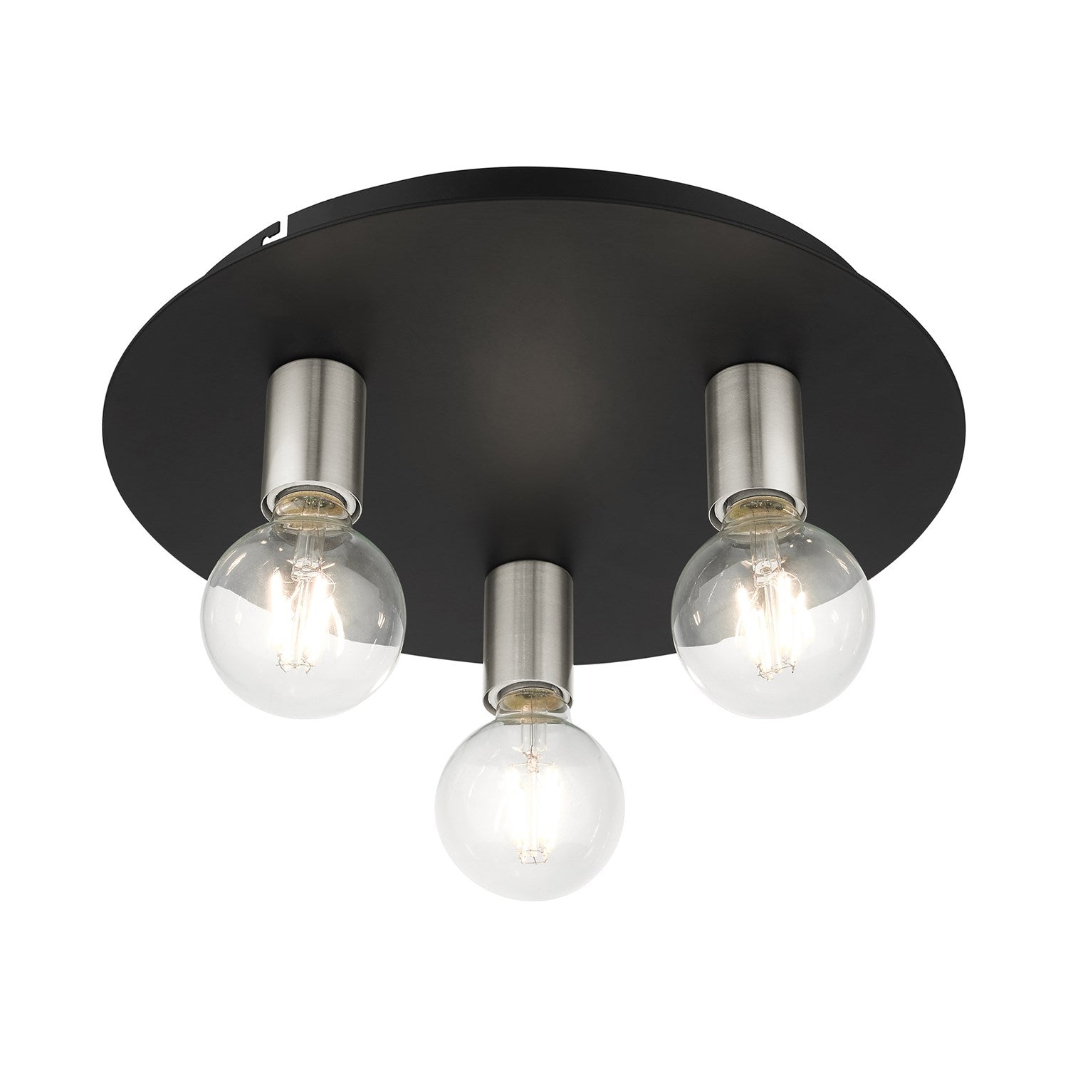 3 Light Black Flush Mount