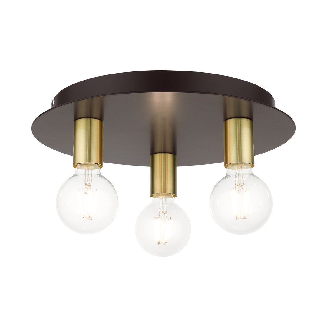 3 Light Bronze Flush Mount
