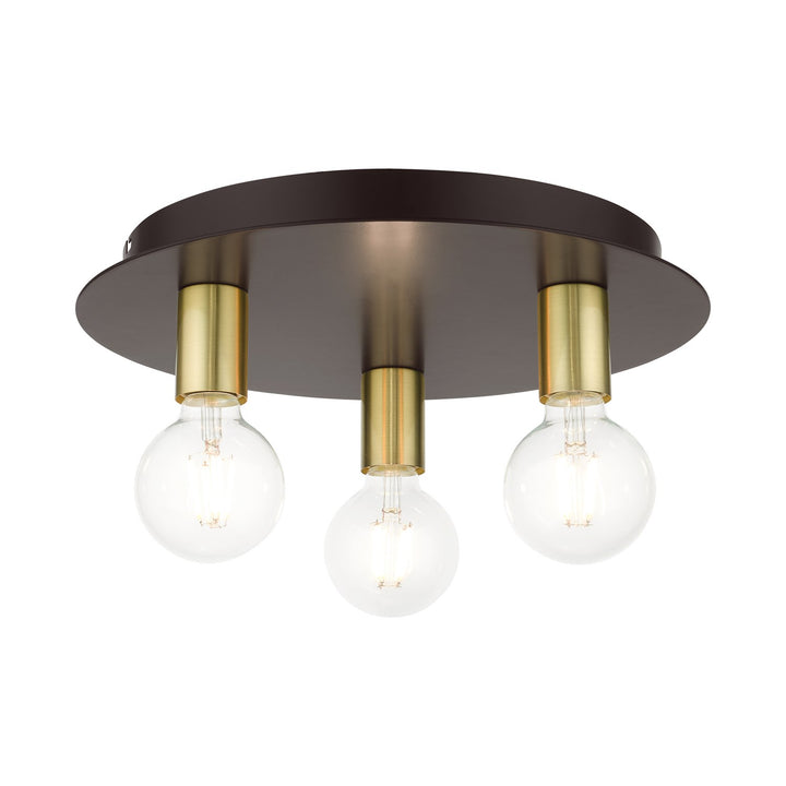 3 Light Bronze Flush Mount