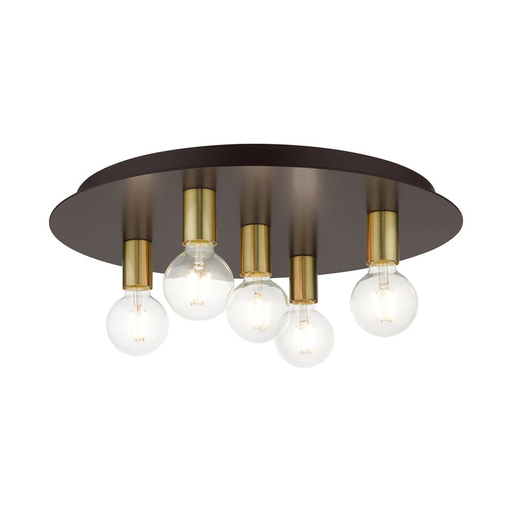 5 Light Bronze Flush Mount by Livex Lighting