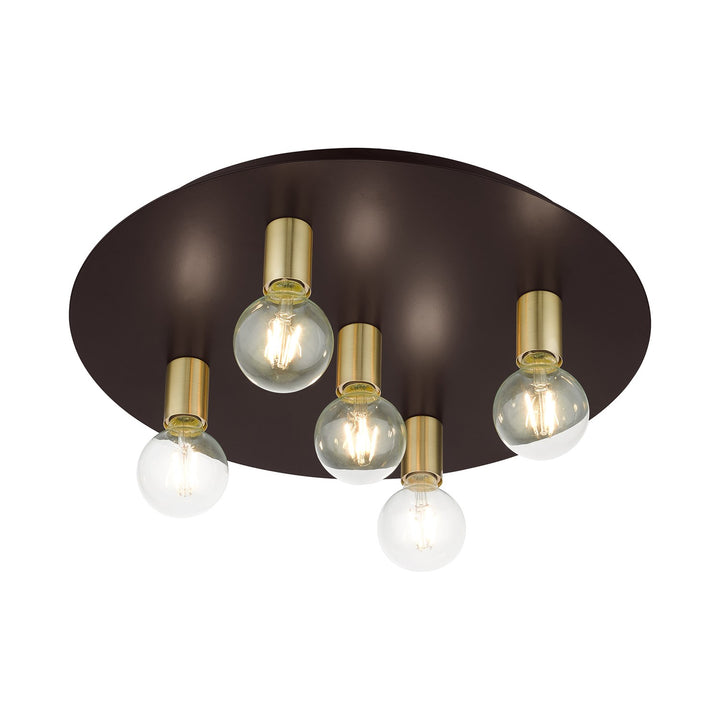 5 Light Bronze Flush Mount