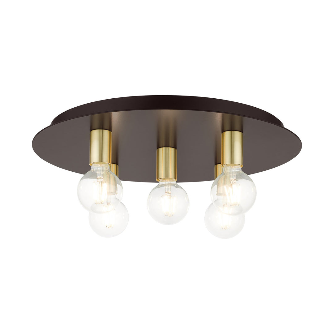 5 Light Bronze Flush Mount