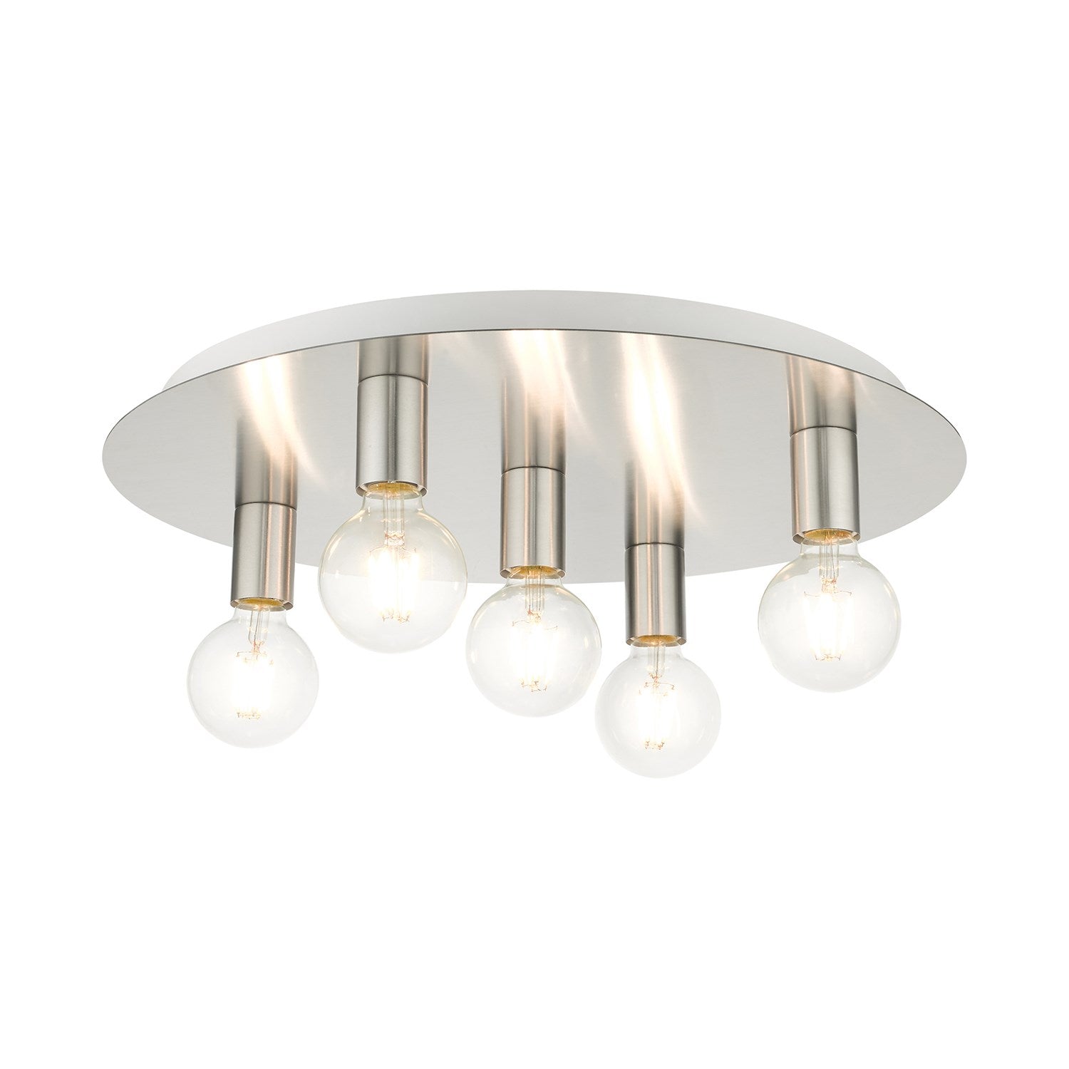 5 Light Brushed Nickel Flush Mount by Livex Lighting