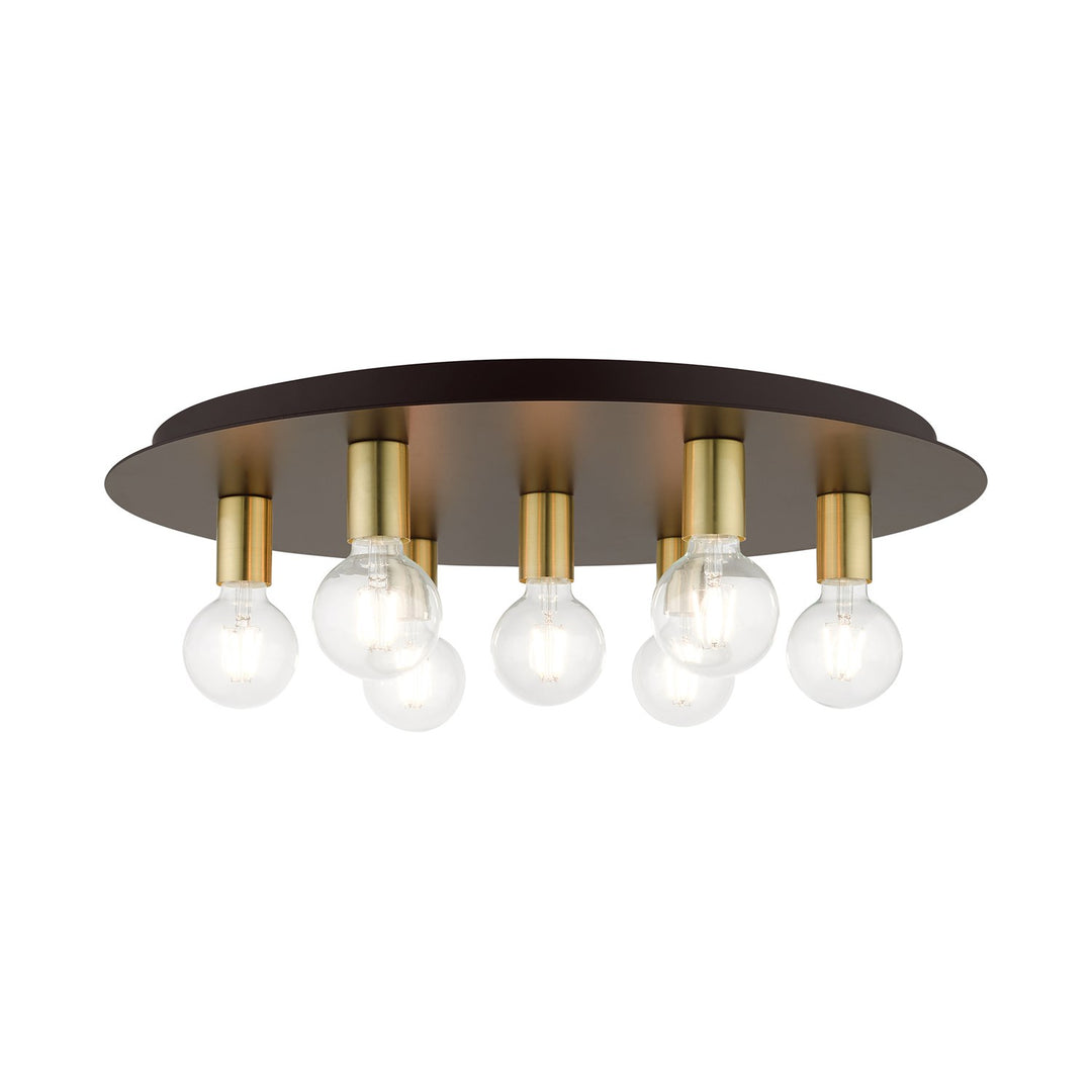 7 Light Bronze Flush Mount by Livex Lighting