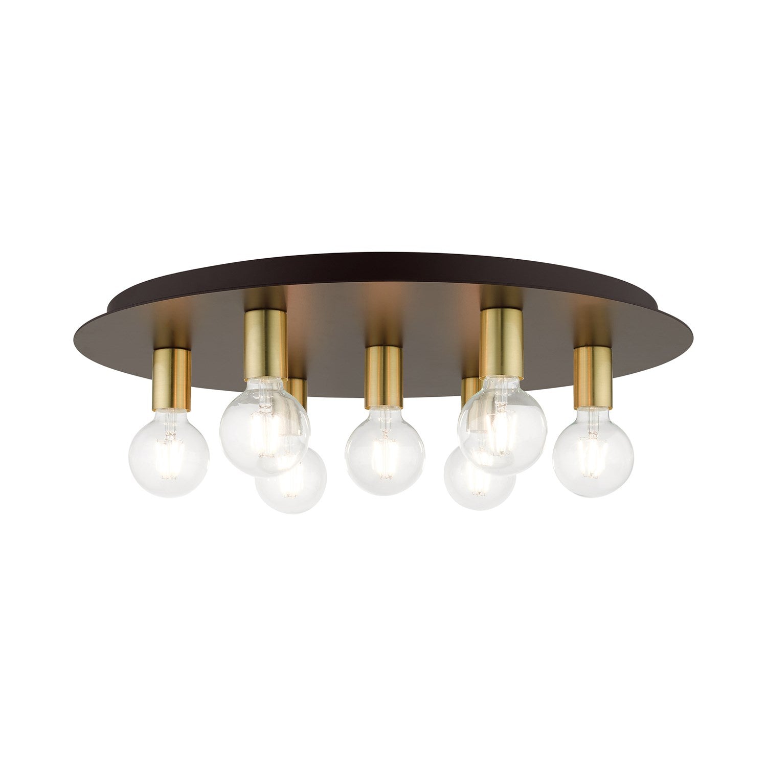 7 Light Bronze Flush Mount by Livex Lighting