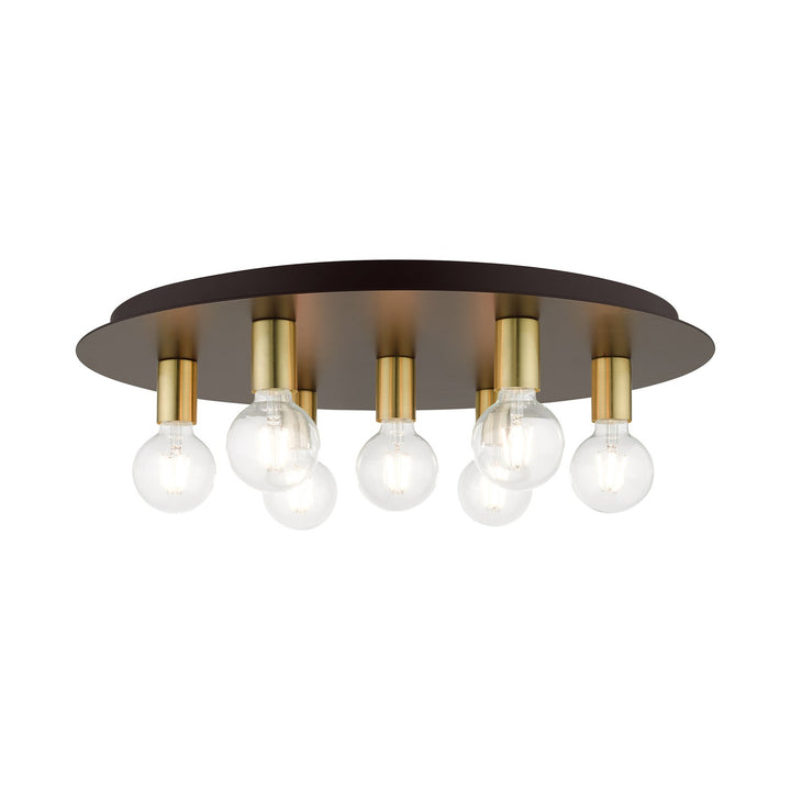 7 Light Bronze Flush Mount by Livex Lighting