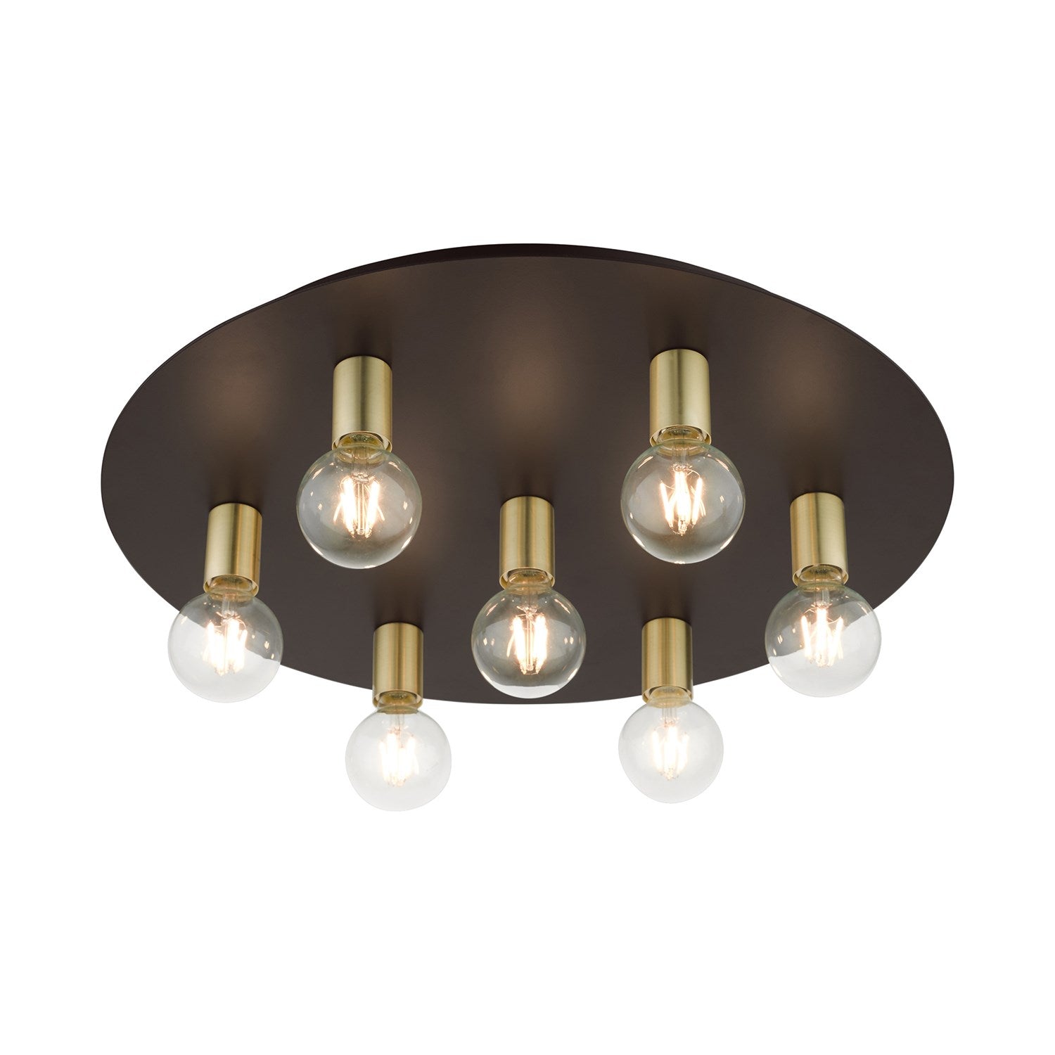 7 Light Bronze Flush Mount