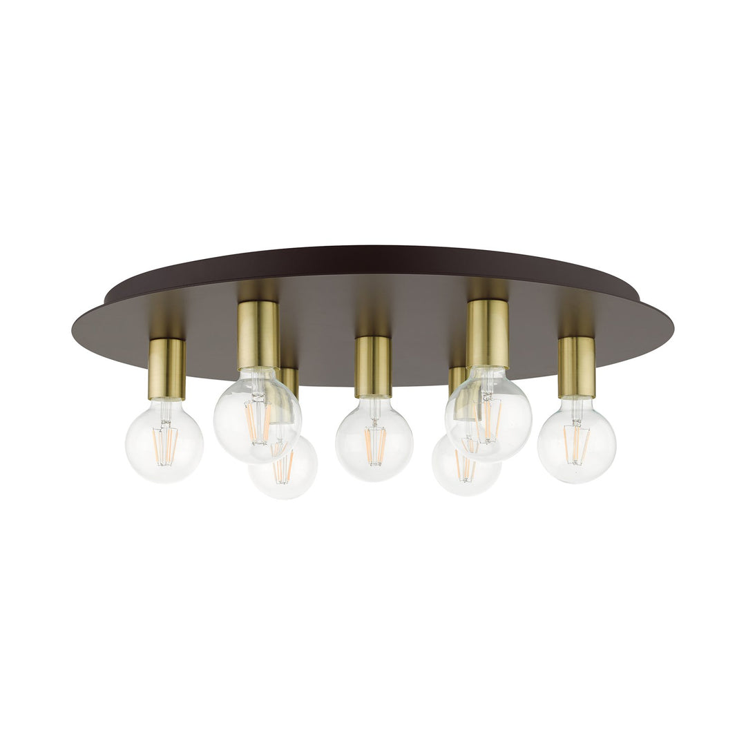 7 Light Bronze Flush Mount