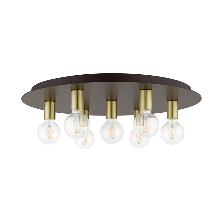 7 Light Bronze Flush Mount