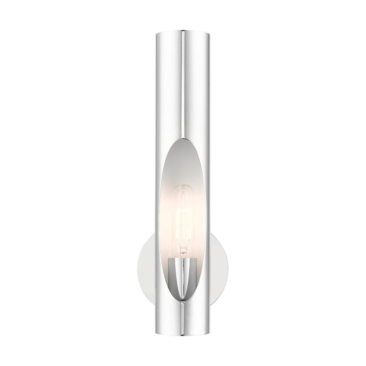 1 Light Polished Chrome Ada Single Sconce by Livex Lighting