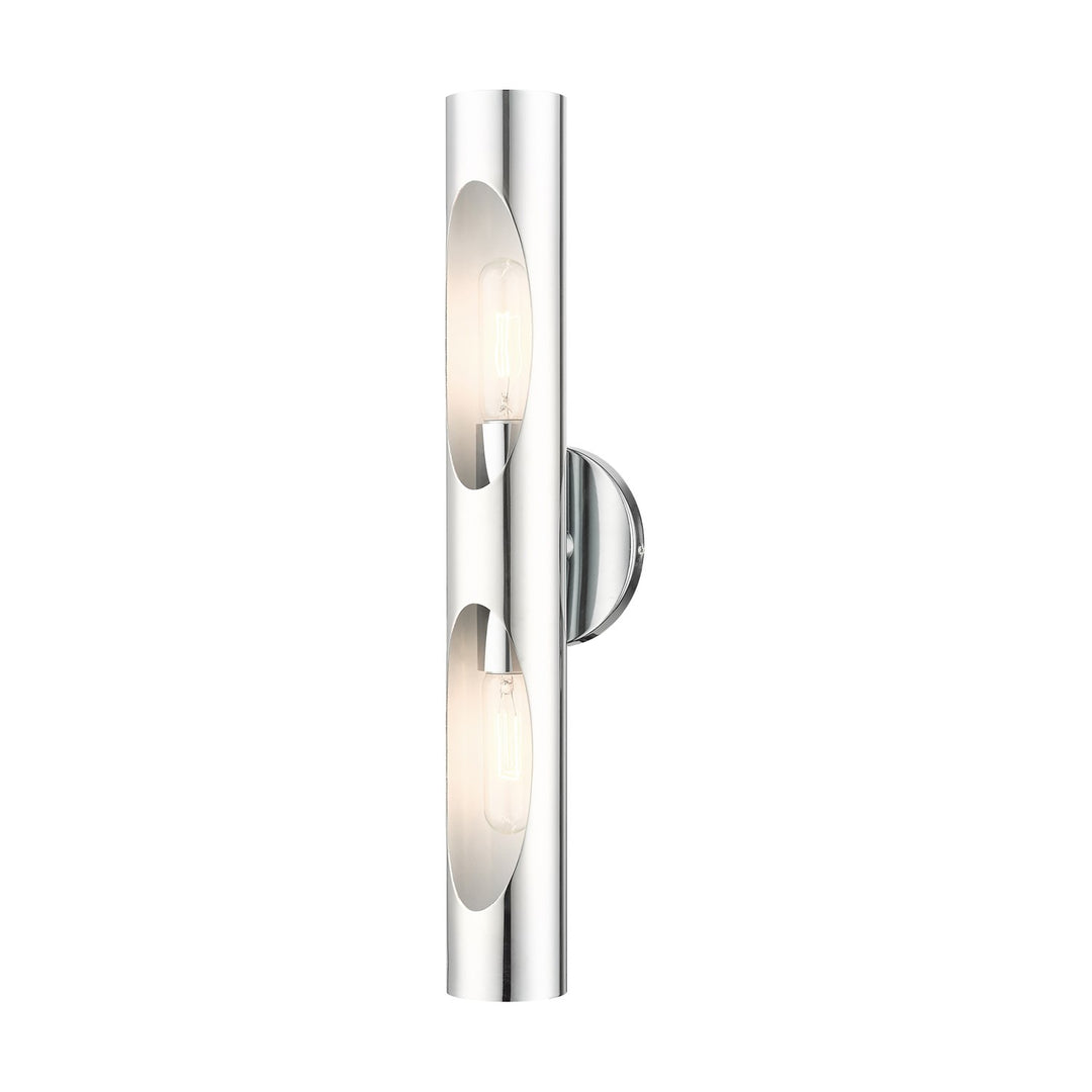 2 Light Polished Chrome Ada Sconce
