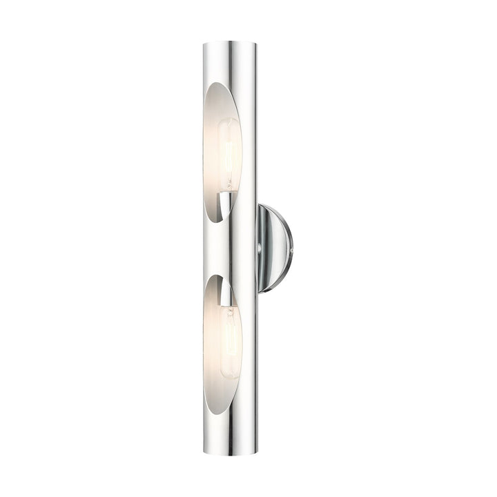 2 Light Polished Chrome Ada Sconce