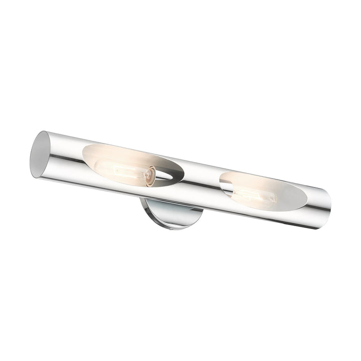 2 Light Polished Chrome Ada Sconce