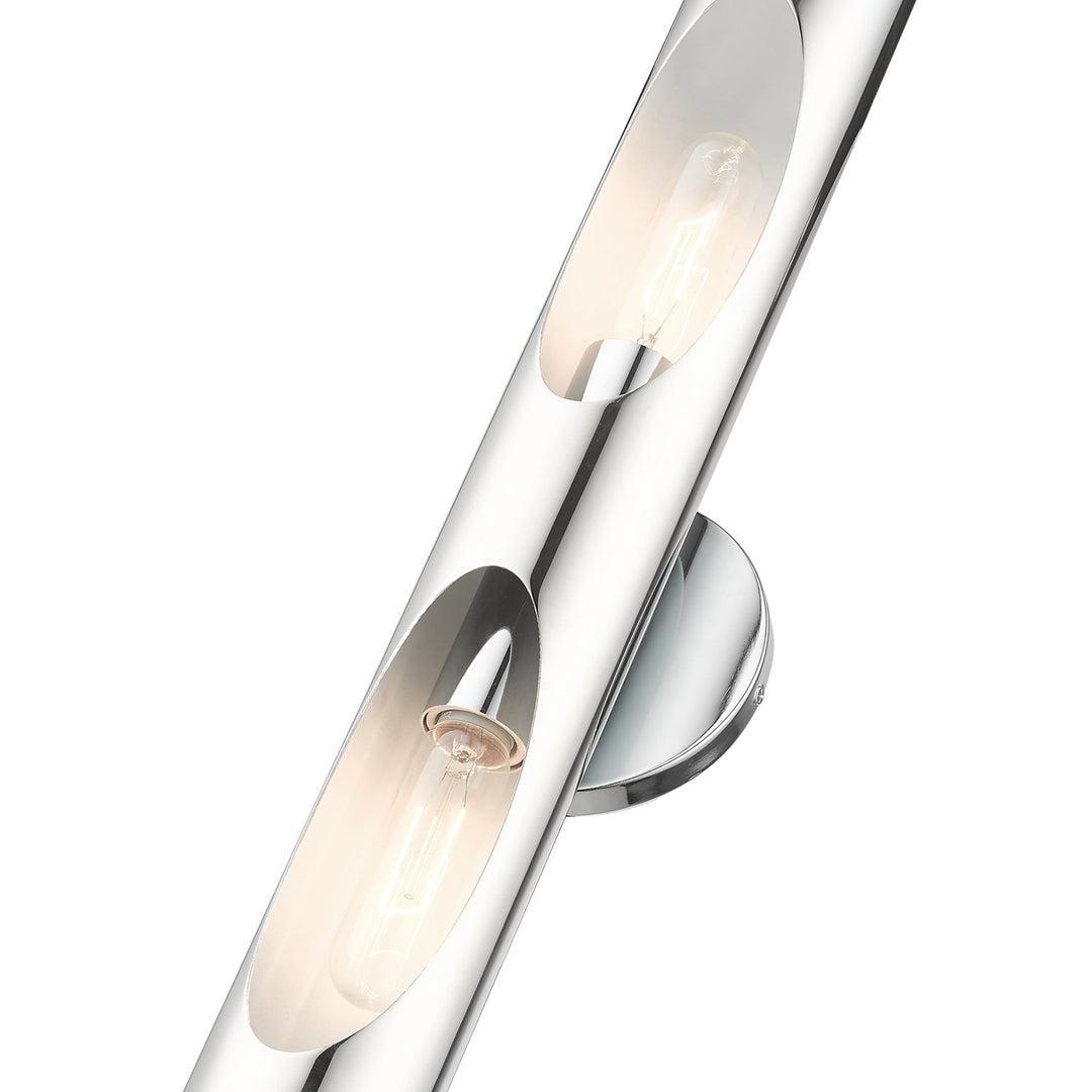 2 Light Polished Chrome Ada Sconce