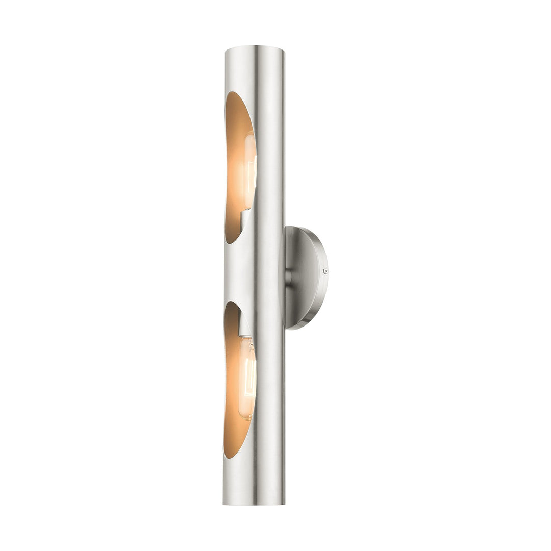 2 Light Brushed Nickel Ada Sconce