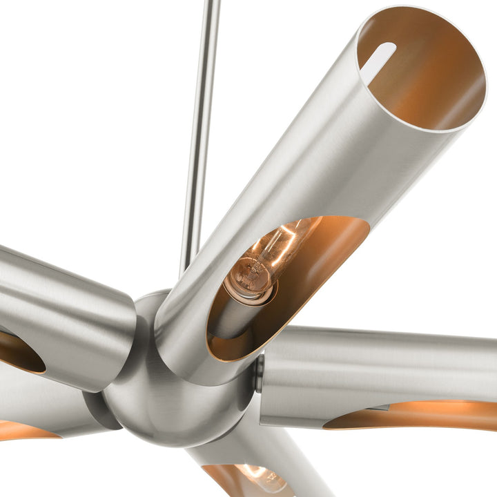 5 Light Brushed Nickel Chandelier