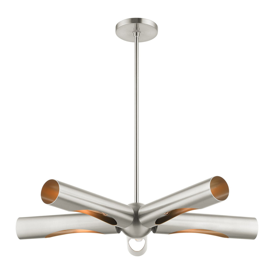 5 Light Brushed Nickel Chandelier