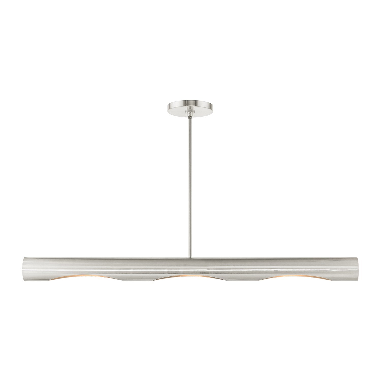 3 Light Brushed Nickel Linear Chandelier by Livex Lighting