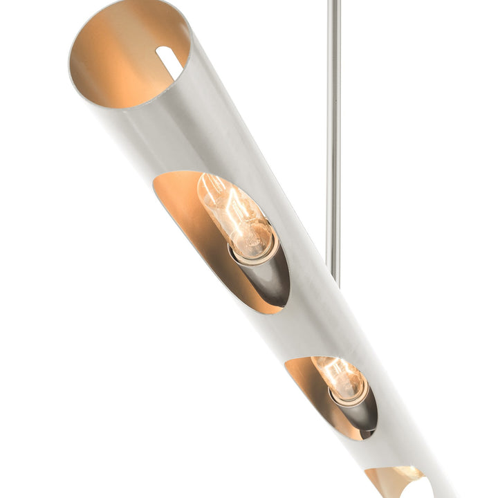 3 Light Brushed Nickel Linear Chandelier