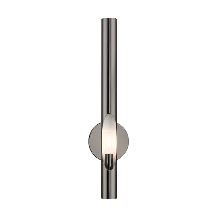 1 Light Black Chrome Ada Single Sconce by Livex Lighting
