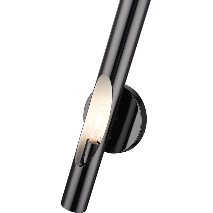 1 Light Black Chrome Ada Single Sconce