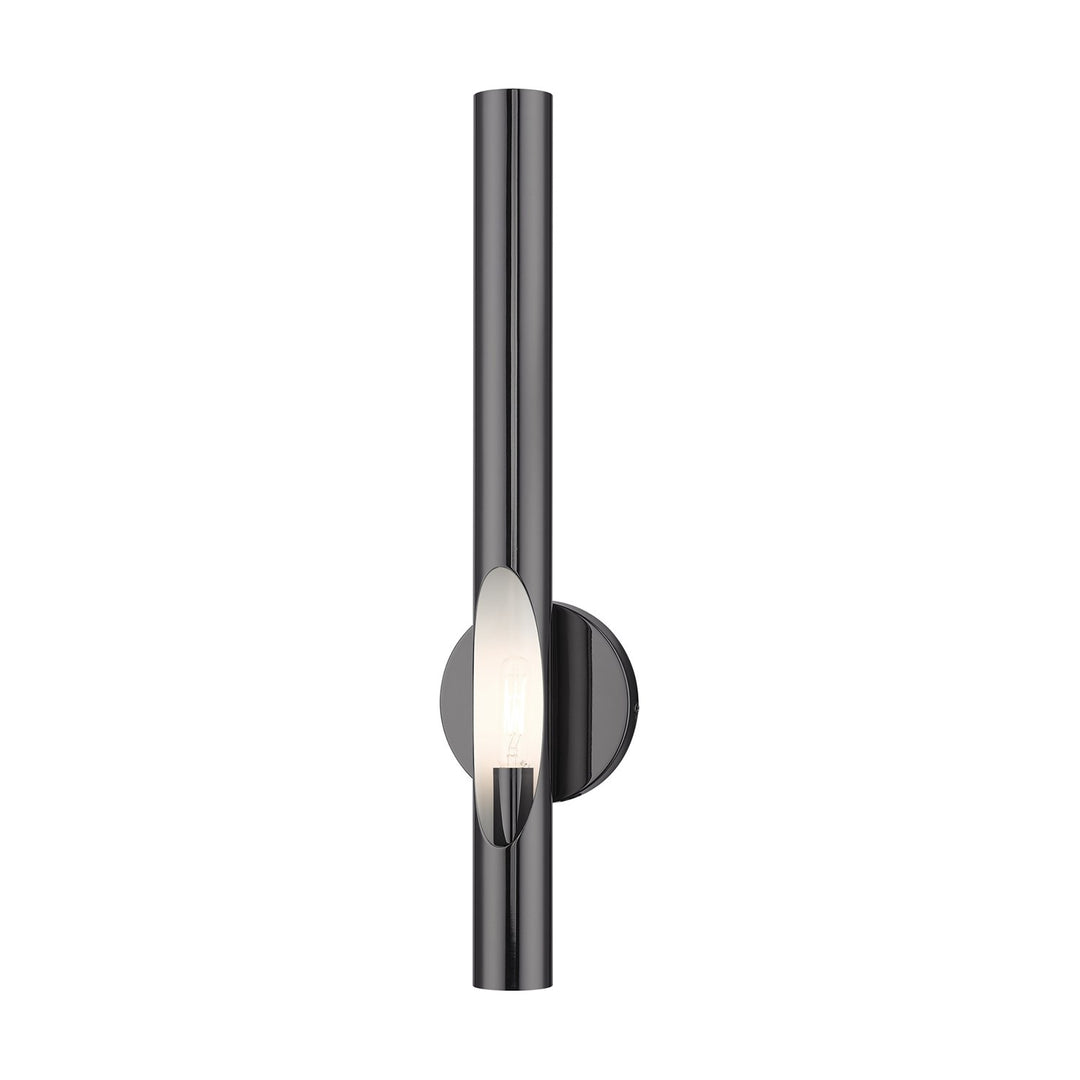 1 Light Black Chrome Ada Single Sconce