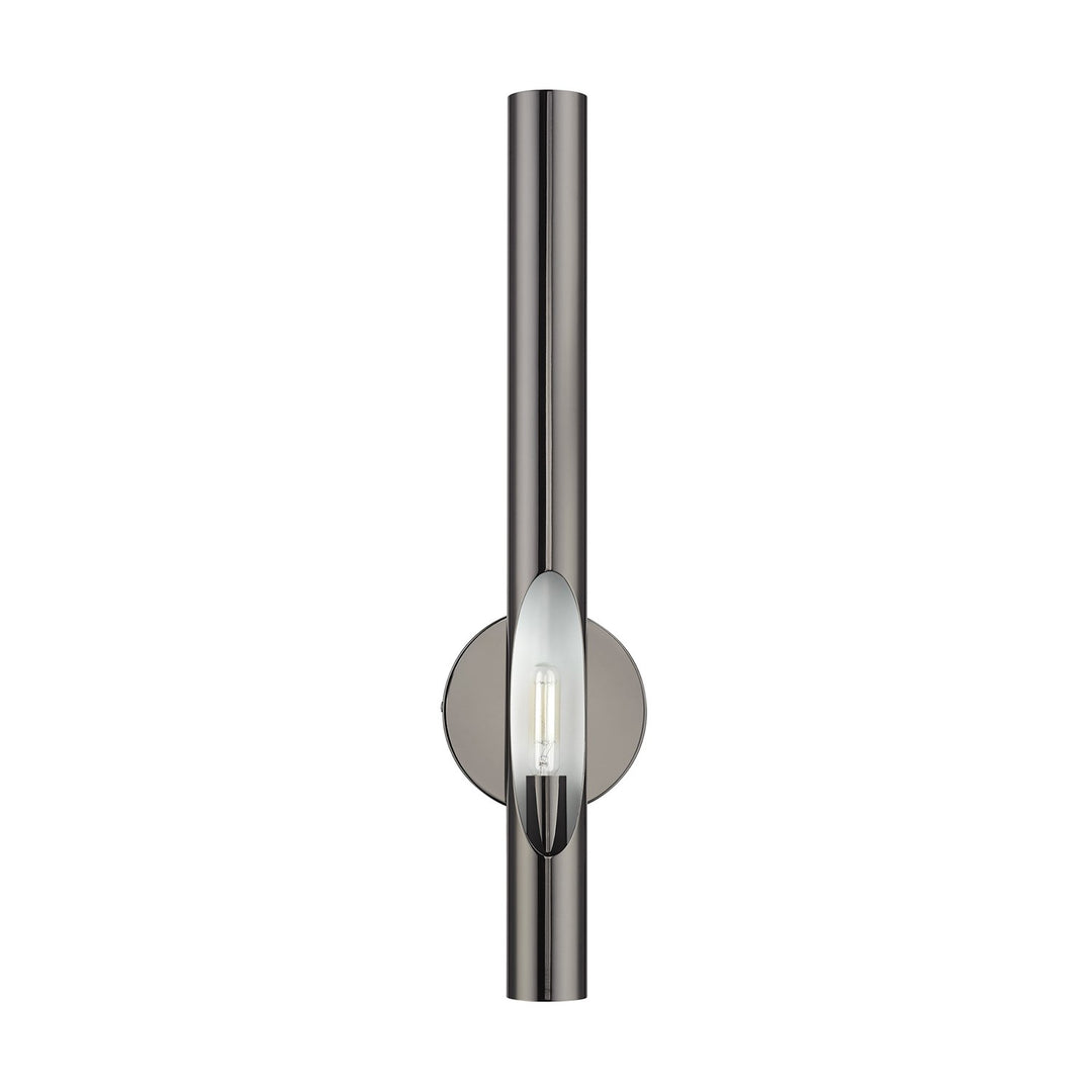1 Light Black Chrome Ada Single Sconce