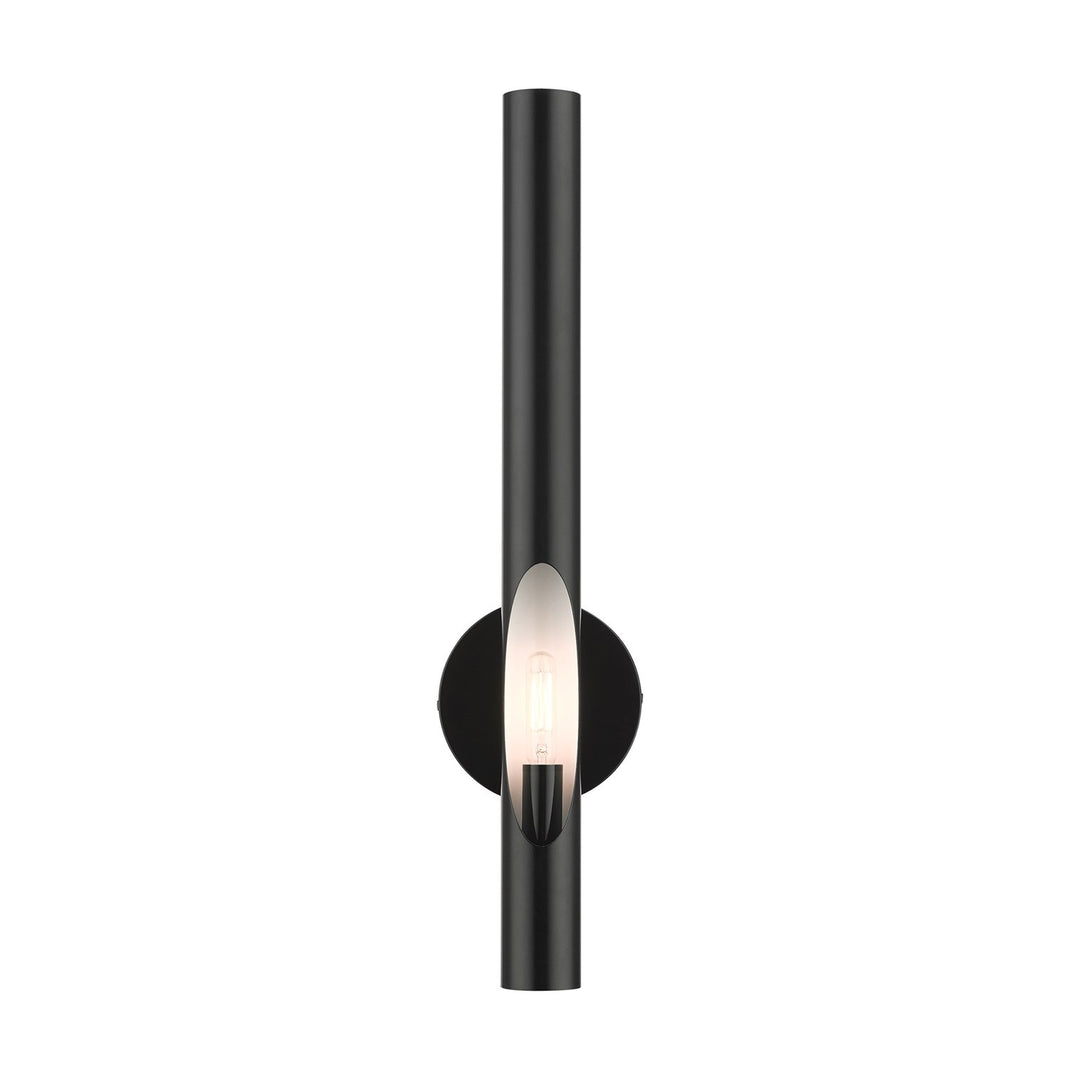 1 Light Shiny Black Ada Single Sconce by Livex Lighting