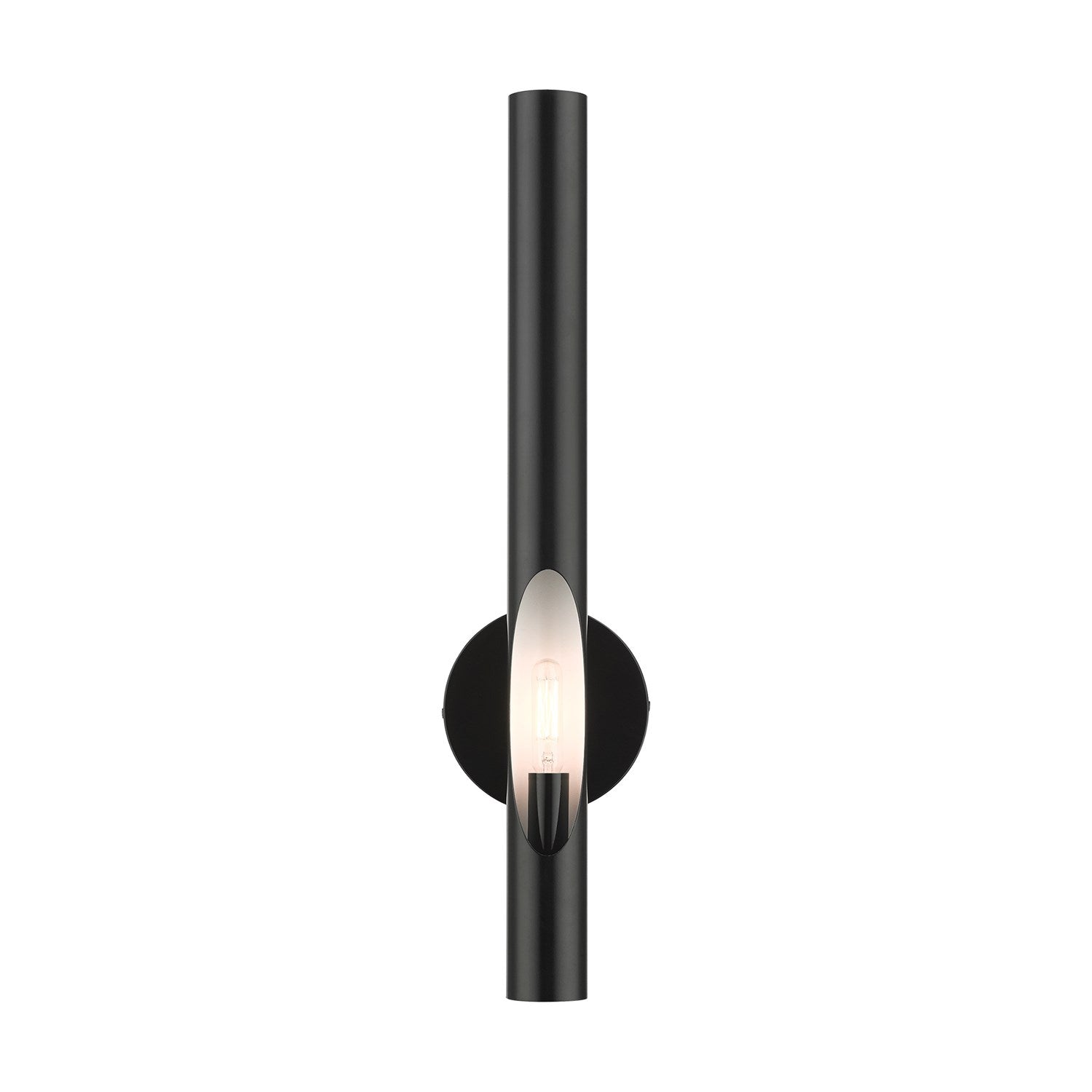 1 Light Shiny Black Ada Single Sconce by Livex Lighting